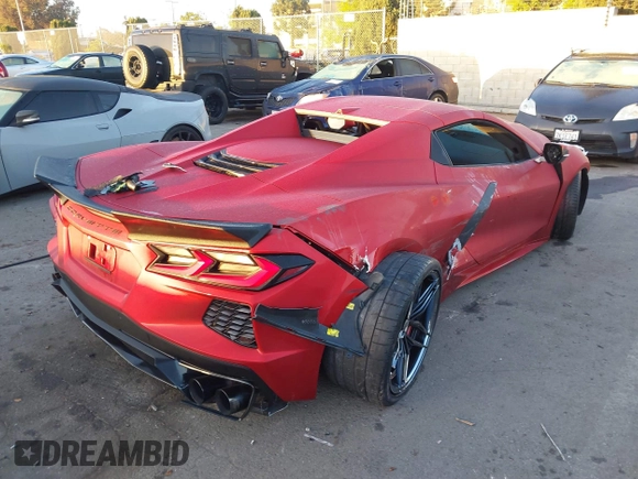 2022 Chevrolet Corvette 3LT with VIN 1G1YC3D47N5114329, listed as a IAAI auction lot 41495894 with 1 mi miles. Bid and sale history available at carsss.com. Image 4.