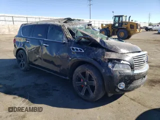 2014 Infiniti QX80 with VIN JN8AZ2NFXE9556066, listed as a Copart auction lot 70839154 with Not Provided miles and Salvage Title. Bid and sale history available at carsss.com. Image 4.