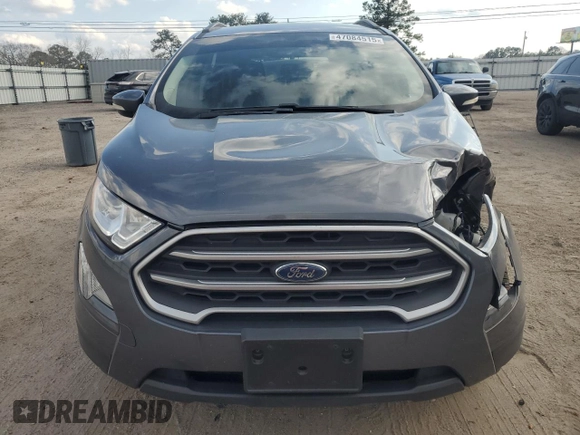 2021 Ford EcoSport SE with VIN MAJ3S2GE3MC449686, listed as a Copart auction lot 47084515 with 46,746 mi miles and Salvage Title. Bid and sale history available at carsss.com. Image 5.