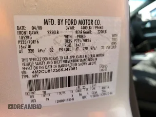2008 Mercury Mariner z VIN 4M2CU81Z58KJ47051, wystawiony jako Copart lot #52448205 z przebiegiem 189 870 mil mil oraz Szkoda całkowita • Salvage title. Historia ofert i sprzedaży dostępna na DreamBid. Obrazek 13.