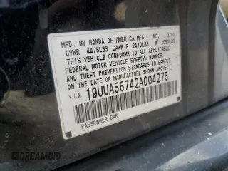 2002 Acura TL w/Navigation with VIN 19UUA56742A004275, listed as a Copart auction lot 75403714 with 254,021 mi miles and Salvage Title. Bid and sale history available at carsss.com. Image 12.
