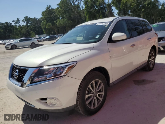 2013 Nissan Pathfinder SL z VIN 5N1AR2MN3DC626489, wystawiony jako Copart lot #57238285 z przebiegiem 118 062 mil mil oraz Czysty tytuł • Clean title. Historia ofert i sprzedaży dostępna na DreamBid. Obrazek 1.