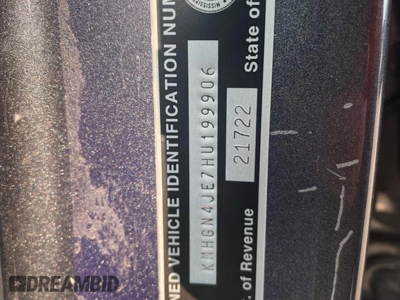 2017 Genesis G80 3.8L z VIN KMHGN4JE7HU199906, wystawiony jako Copart lot #84053374 z przebiegiem 117 132 mil mil oraz Szkoda całkowita • Salvage title. Historia ofert i sprzedaży dostępna na DreamBid. Obrazek 12.