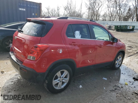 2015 Chevrolet Trax LT with VIN KL7CJLSB6FB258303, listed as a Copart auction lot 52513275 with 80,864 mi miles and Clean Title. Bid and sale history available at carsss.com. Image 3.