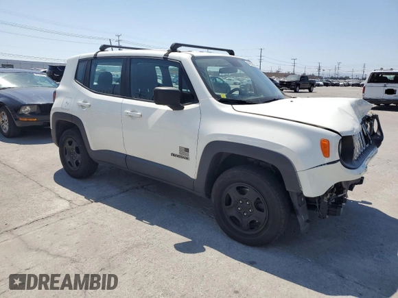 2018 Jeep Renegade Sport with VIN ZACCJBAB2JPJ53896, listed as a Copart auction lot 62912805 with 105,214 mi miles and Salvage title. Bid and sale history available at DreamBid. Image 4.