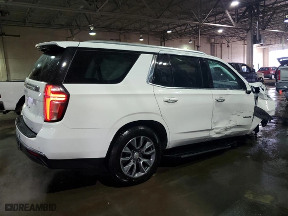 2023 Chevrolet Tahoe LT with VIN 1GNSCNKD0PR298284, listed as a Copart auction lot 48360885 with 55,452 mi miles and Clean Title. Bid and sale history available at carsss.com. Image 3.