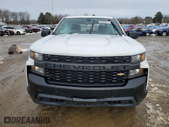 2021 Chevrolet Silverado 1500 Work Truck with VIN 1GCUYAEF6MZ240376, listed as a Copart auction lot 87889315 with 83,680 mi miles and Salvage Title. Bid and sale history available at DreamBid. Image 5.