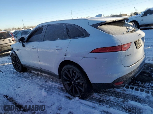 2019 Jaguar F-Pace 30t Portfolio with VIN SADCN2GX5KA365434, listed as a Copart auction lot 41701755 with 59,124 mi miles and Salvage title. Bid and sale history available at DreamBid. Image 2.