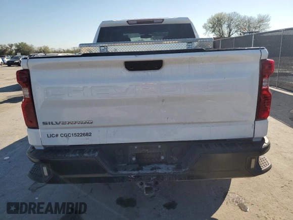 2021 Chevrolet Silverado 1500 Work Truck with VIN 1GCRYAEF4MZ331779, listed as a Copart auction lot 46589905 with 97,701 mi miles and Salvage Title. Bid and sale history available at DreamBid. Image 6.