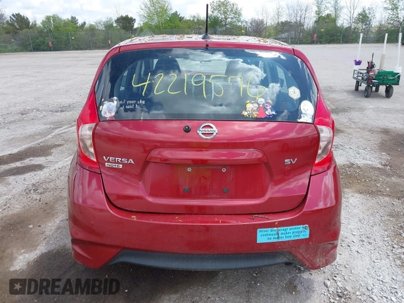 2017 Nissan Note SV with VIN 3N1CE2CP9HL376748, listed as a IAAI auction lot 42219576 with 81,077 mi miles and . Bid and sale history available at DreamBid. Image 17.
