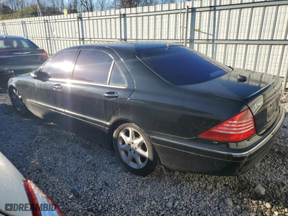 2005 Mercedes-Benz S-Class 5.0L with VIN WDBNG84J45A459549, listed as a Copart auction lot 80286754 with 145,063 mi miles and Clean Title. Bid and sale history available at carsss.com. Image 2.