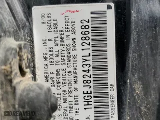2000 Honda Civic EX with VIN 1HGEJ8243YL128682, listed as a Copart auction lot 52088565 with 0 mi miles and Salvage Title. Bid and sale history available at carsss.com. Image 13.
