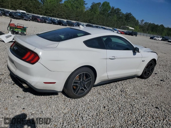 2021 Ford Mustang GT with VIN 1FA6P8CF5M5143867, listed as a Copart auction lot 52494805 with 53,992 mi miles and Salvage title. Bid and sale history available at DreamBid. Image 3.