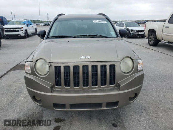 2007 Jeep Compass Sport with VIN 1J8FT47W17D205650, listed as a Copart auction lot 51174585 with 215,473 mi miles and Salvage Title. Bid and sale history available at carsss.com. Image 5.