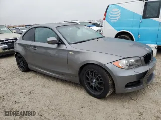 2011 BMW 1 Series 135i with VIN WBAUC9C56BVM09594, listed as a Copart auction lot 44166375 with 0 mi miles and Salvage Title. Bid and sale history available at carsss.com. Image 4.