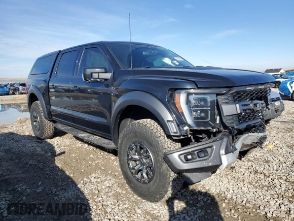 2022 Ford F-150 Raptor with VIN 1FTFW1RG5NFC08605, listed as a Copart auction lot 46548345 with 104,641 mi miles and Salvage Title. Bid and sale history available at carsss.com. Image 4.