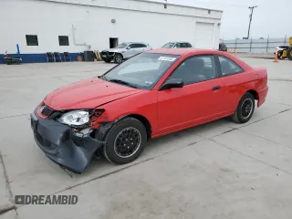2005 Honda Civic Cpe VP with VIN 1HGEM22105L008523, listed as a Copart auction lot 51151255 with 124,132 mi miles and Salvage Title. Bid and sale history available at carsss.com. Image 1.