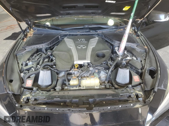 2018 Infiniti Q50 Red Sport 400 with VIN JN1FV7AP3JM461660, listed as a Copart auction lot 53837645 with 111,441 mi miles and Clean title. Bid and sale history available at DreamBid. Image 11.