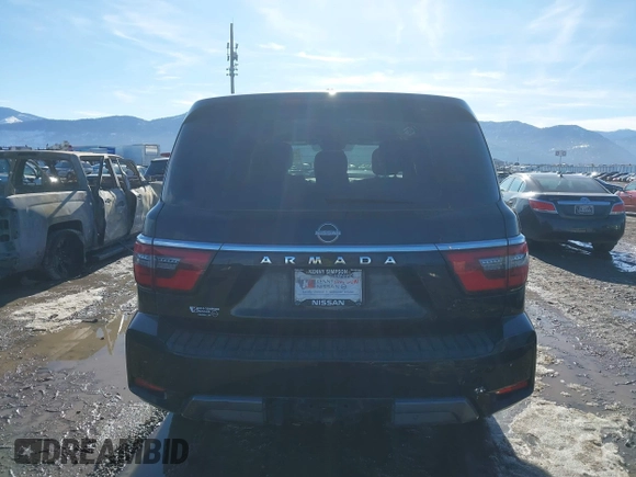 2021 Nissan Armada SV with VIN JN8AY2AD9M9662062, listed as a IAAI auction lot 41646938 with 83,979 mi miles. Bid and sale history available at carsss.com. Image 17.