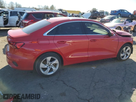 2022 Audi A3 Premium with VIN WAUAUDGY6NA089115, listed as a Copart auction lot 41905554 with 20,695 mi miles. Bid and sale history available at carsss.com. Image 3.