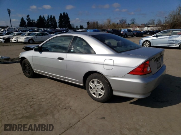 2005 Honda Civic Cpe VP with VIN 1HGEM22185L067108, listed as a Copart auction lot 48172275 with 196,724 mi miles and Salvage Title. Bid and sale history available at carsss.com. Image 2.