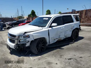 2018 Chevrolet Tahoe LT with VIN 1GNSKBKC4JR355442, listed as a Copart auction lot 56552525 with 107,797 mi miles and Salvage title. Bid and sale history available at DreamBid. Image 1.