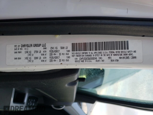 2011 Dodge Nitro SXT with VIN 1D4PU5GK5BW568240, listed as a Copart auction lot 84461784 with 101,246 mi miles and Salvage Title. Bid and sale history available at DreamBid. Image 13.