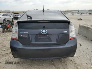 2011 Toyota Prius I with VIN JTDKN3DU9B1470078, listed as a Copart auction lot 52584365 with 279,784 mi miles and Salvage Title. Bid and sale history available at carsss.com. Image 6.