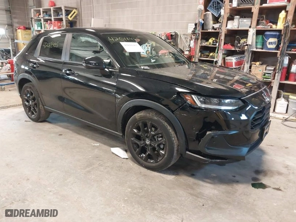 2023 Honda HR-V Sport with VIN 3CZRZ2H50PM750556, listed as a IAAI auction lot 42018465 with 43,310 mi miles. Bid and sale history available at carsss.com. Image 1.