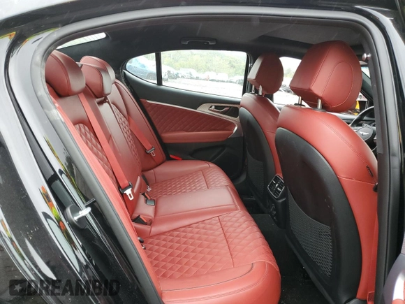 2023 Genesis G70 3.3T with VIN KMTG54TEXPU110976, listed as a Copart auction lot 71400134 with 22,958 mi miles and Salvage Title. Bid and sale history available at carsss.com. Image 11.