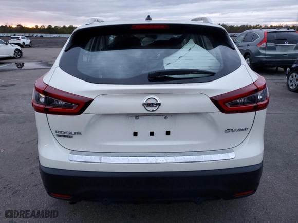 2021 Nissan Rogue Sport SV with VIN JN1BJ1BW0MW449858, listed as a Copart auction lot 85704844 with 38,505 mi miles and Salvage Title. Bid and sale history available at carsss.com. Image 6.