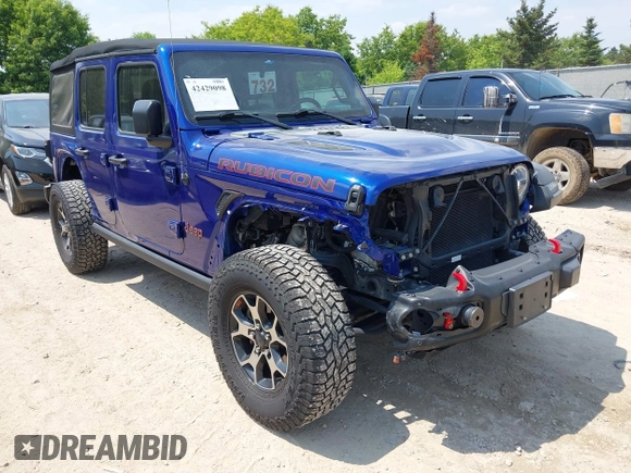 2018 Jeep Wrangler Unlimited Rubicon with VIN 1C4HJXFG8JW184793, listed as a IAAI auction lot 42429098 with 86,580 mi miles and . Bid and sale history available at DreamBid. Image 1.