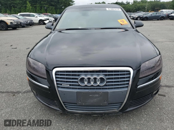 2007 Audi A8 L 4.2L with VIN WAUMV44E77N026086, listed as a Copart auction lot 61807414 with 0 mi miles and Salvage Title. Bid and sale history available at carsss.com. Image 5.