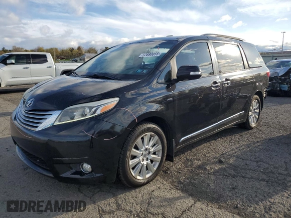 2016 Toyota Sienna Limited z VIN 5TDDK3DC5GS135838, wystawiony jako Copart lot #52680055 z przebiegiem 157 326 mil mil oraz Szkoda całkowita • Salvage title. Historia ofert i sprzedaży dostępna na DreamBid. Obrazek 1.