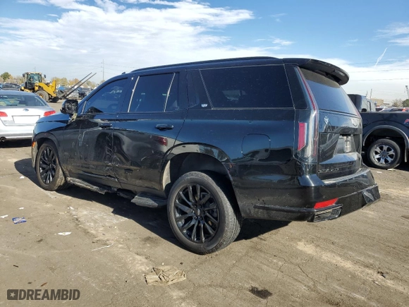2023 Cadillac Escalade 4WD Sport with VIN 1GYS4EKL1PR272607, listed as a Copart auction lot 80802934 with 49,028 mi miles and Salvage Title. Bid and sale history available at carsss.com. Image 2.