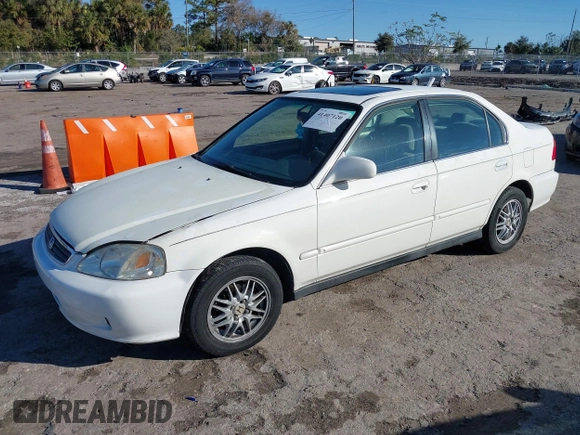 2000 Honda Civic EX with VIN JHMEJ8649YS004722, listed as a IAAI auction lot 41407120 with 95,065 mi miles. Bid and sale history available at carsss.com. Image 2.