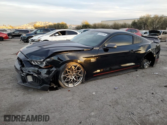 2021 Ford Mustang Mach 1 with VIN 1FA6P8R0XM5555396, listed as a Copart auction lot 41453795 with 10,286 mi miles and Salvage Title. Bid and sale history available at carsss.com. Image 1.