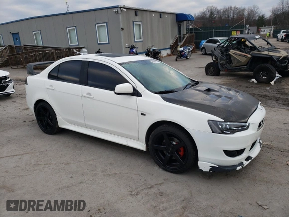 2010 Mitsubishi Lancer GTS with VIN JA32U8FW1AU026297, listed as a Copart auction lot 80580974 with 186,384 mi miles and Salvage Title. Bid and sale history available at DreamBid. Image 4.