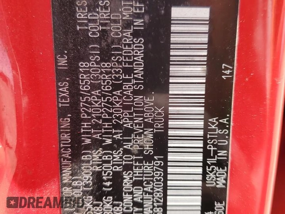 2008 Toyota Tundra Limited z VIN 5TFEV58128X039791, wystawiony jako Copart lot #48350185 z przebiegiem 274 799 mil mil oraz Szkoda całkowita • Salvage title. Historia ofert i sprzedaży dostępna na DreamBid. Obrazek 12.