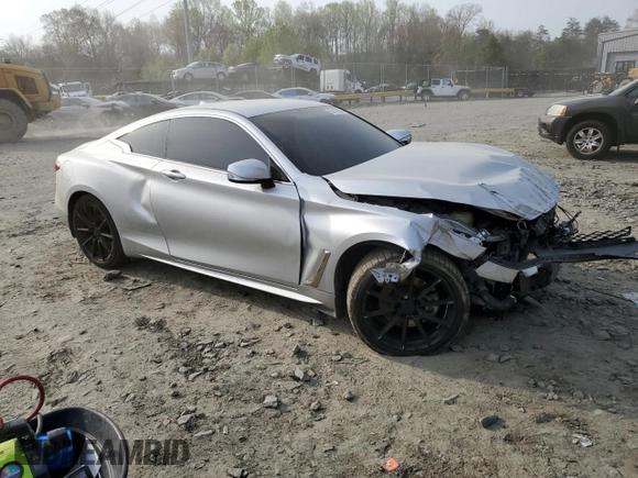 2017 Infiniti Q60 Premium with VIN JN1CV7EL6HM320375, listed as a Copart auction lot 50119904 with 70,620 mi miles and Salvage title. Bid and sale history available at DreamBid. Image 4.
