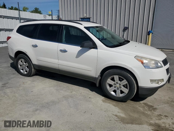 2012 Chevrolet Traverse 1LT with VIN 1GNKRGED7CJ257035, listed as a Copart auction lot 54019225 with 168,300 mi miles and Clean Title. Bid and sale history available at DreamBid. Image 4.