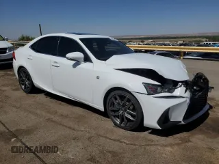 2017 Lexus IS 200t with VIN JTHBA1D22H5038785, listed as a Copart auction lot 58436715 with 76,298 mi miles and Salvage title. Bid and sale history available at DreamBid. Image 4.
