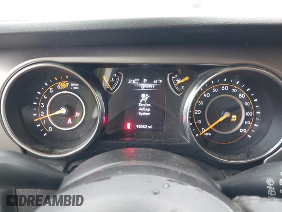 2020 Jeep Wrangler Unlimited Sport S z VIN 1C4HJXDN3LW115076, wystawiony jako IAAI lot #41921868 z przebiegiem 93 052 mil mil oraz . Historia ofert i sprzedaży dostępna na DreamBid. Obrazek 7.