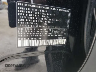 2024 Volkswagen Tiguan S with VIN 3VVRB7AX7RM132156, listed as a Copart auction lot 52349895 with 1,251 mi miles and Salvage title. Bid and sale history available at DreamBid. Image 15.