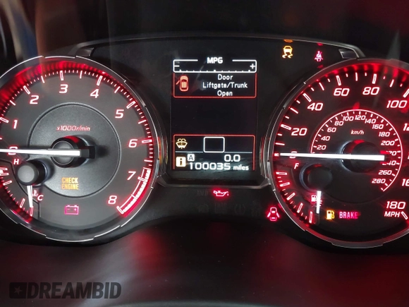 2015 Subaru WRX with VIN JF1VA1A60F9833285, listed as a IAAI auction lot 42127612 with 100,035 mi miles and . Bid and sale history available at DreamBid. Image 15.