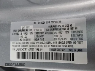 2024 Mazda CX-90 S Premium z VIN JM3KKDHC7R1147911, wystawiony jako Copart lot #83414044 z przebiegiem 11 220 mil mil oraz Szkoda całkowita • Salvage title. Historia ofert i sprzedaży dostępna na DreamBid. Obrazek 15.