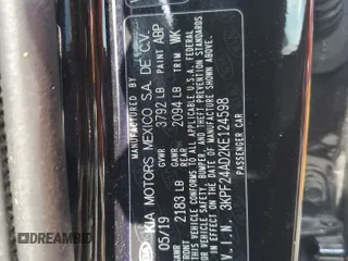 2019 Kia Forte LXS with VIN 3KPF24AD2KE124598, listed as a Copart auction lot 64188155 with 83,011 mi miles and Salvage title. Bid and sale history available at DreamBid. Image 12.