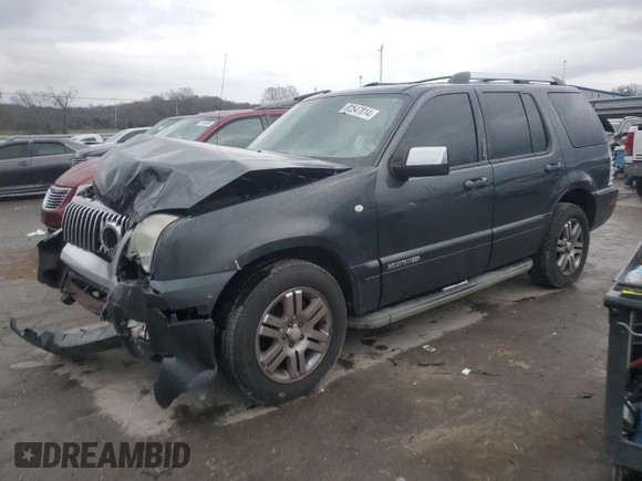 2010 Mercury Mountaineer Premier with VIN 4M2EN4JE6AUJ00908, listed as a Copart auction lot 82547814 with 219,800 mi miles and Salvage Title. Bid and sale history available at carsss.com. Image 1.