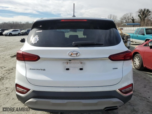 2019 Hyundai Santa Fe SE with VIN 5NMS2CAD5KH135547, listed as a Copart auction lot 45632655 with 108,317 mi miles and Salvage Title. Bid and sale history available at carsss.com. Image 6.