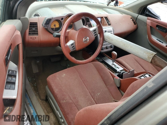 2003 Nissan Murano SL with VIN JN8AZ08W63W216184, listed as a Copart auction lot 49454375 with Not Provided miles and Salvage Title. Bid and sale history available at DreamBid. Image 8.
